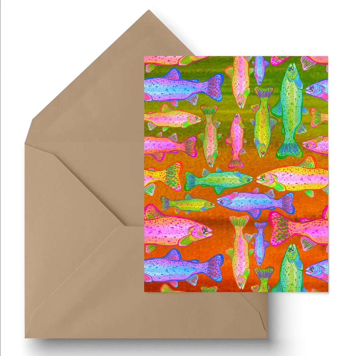 Rainbow Trout Greeting Card